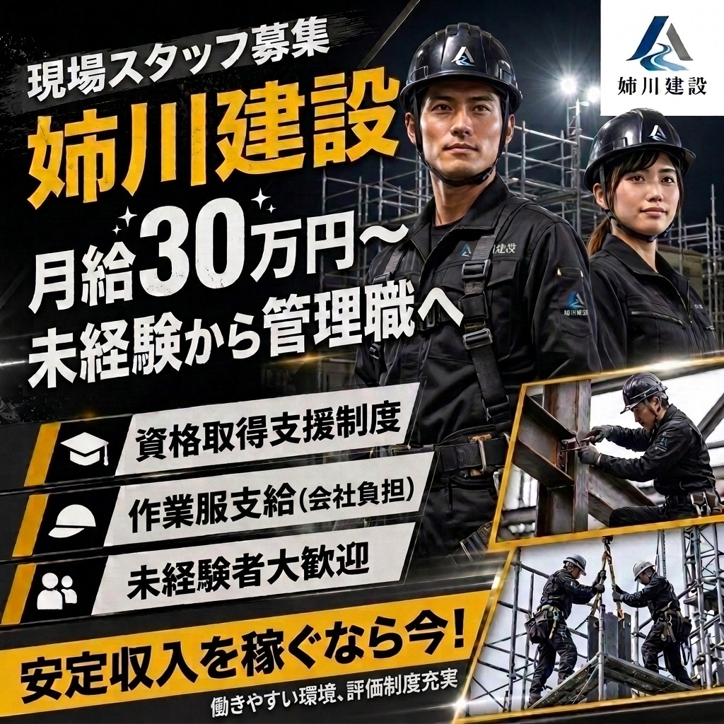 姉川建設 【西三河】プラント鳶工事のスタッフ 1